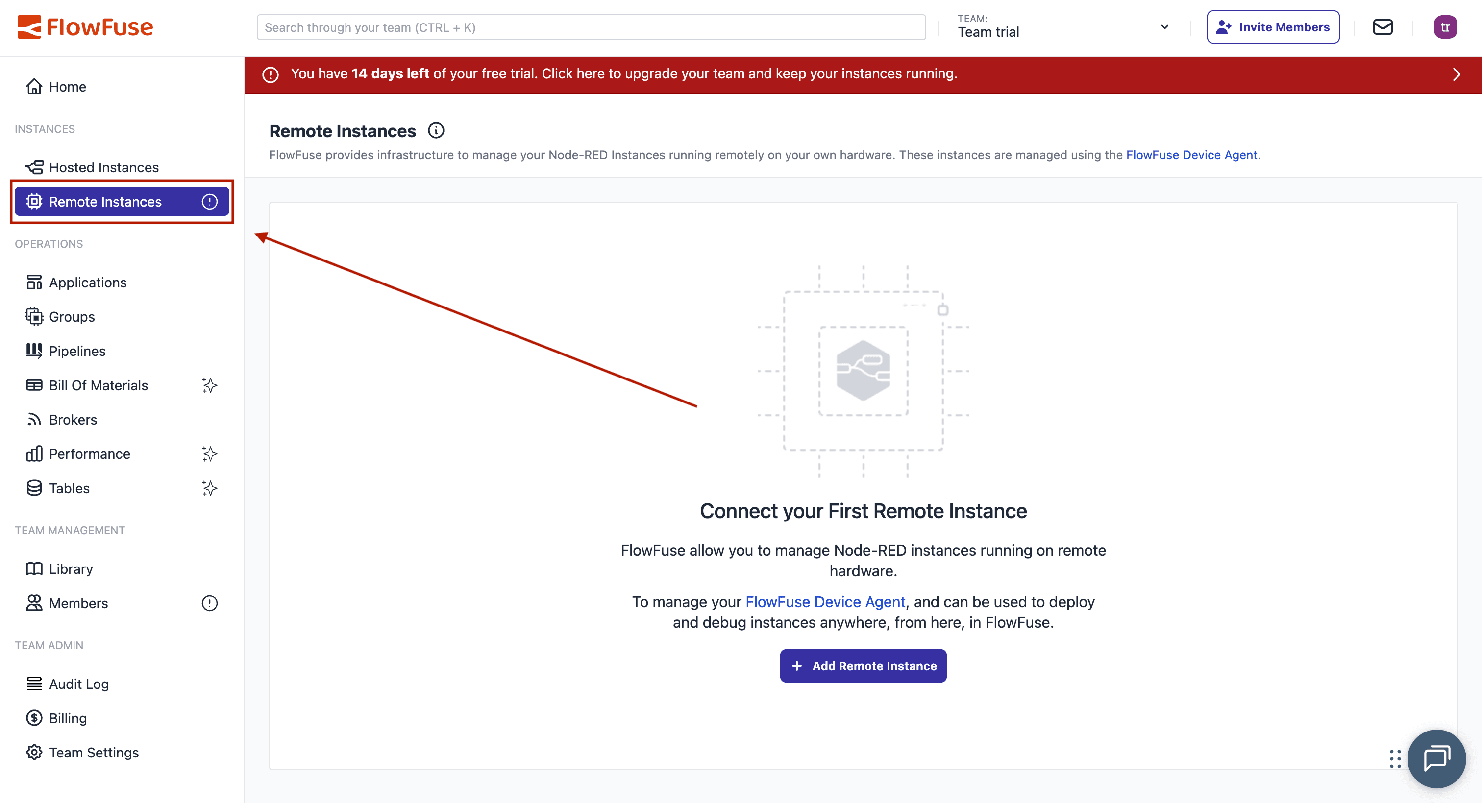 FlowFuse Platform Dashboard